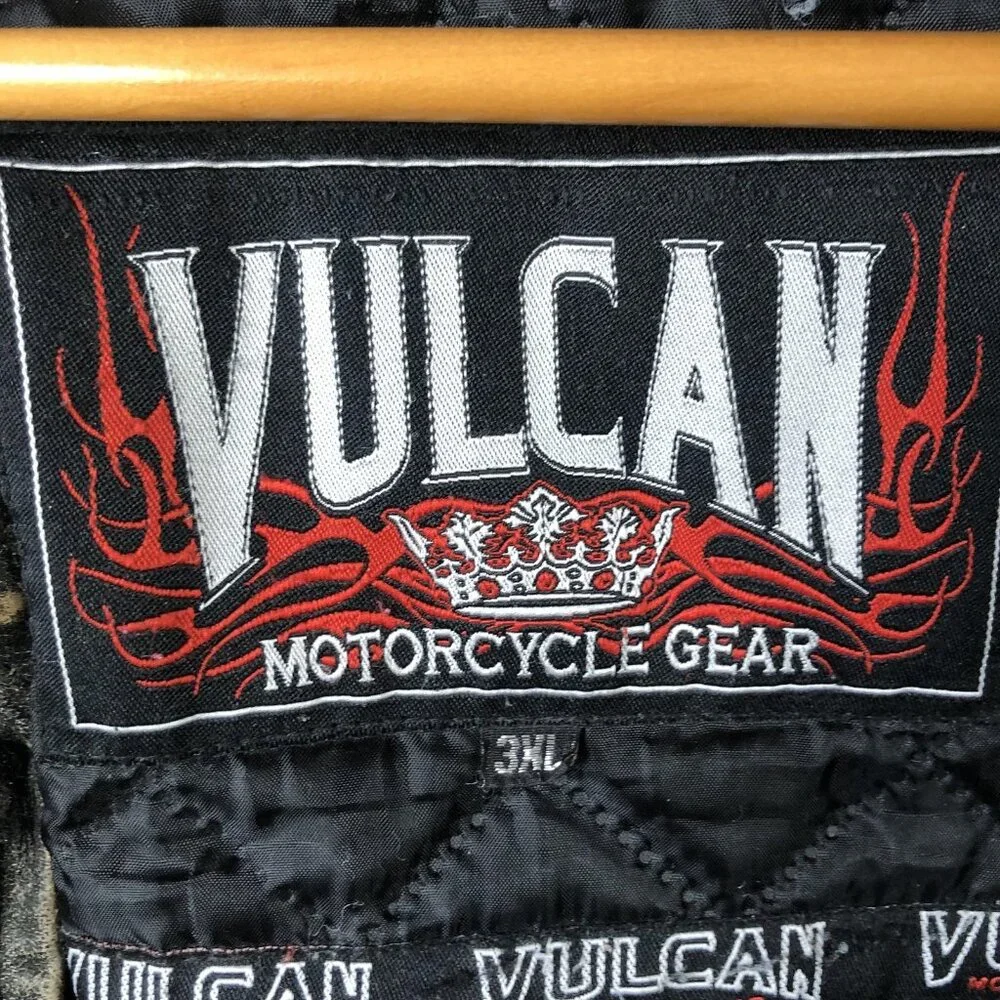 Vulcan Motorcycle Gear Jacket Mens 3XL Black Gray Riding CE Armor Zip Vents
